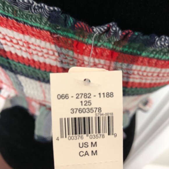 Aerie‎ Women's Plaid Sleeveless Crop Top With Shoulder Ties & Ruffle Hem Size M - Picture 5 of 8